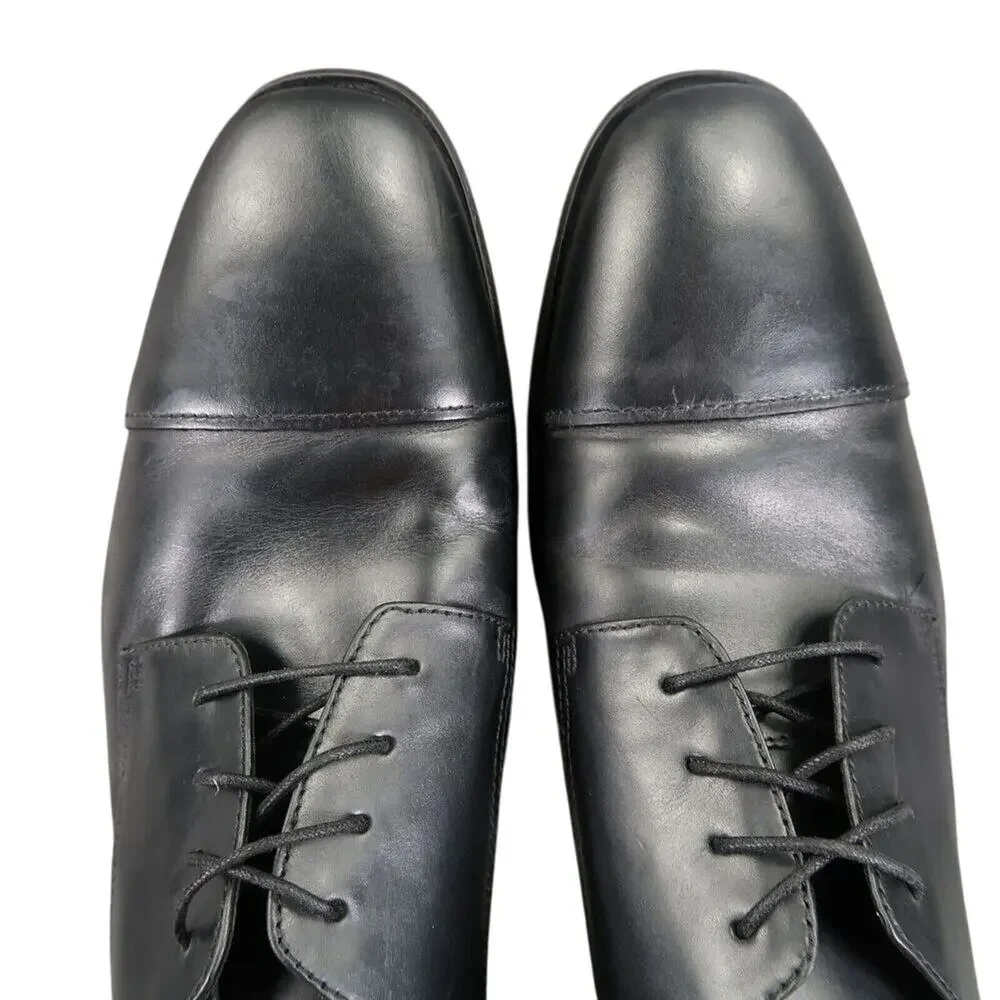 Florsheim Shoes Mens 10.5 Oxford Formal Classic Cap Toe Leather Dress Work Black